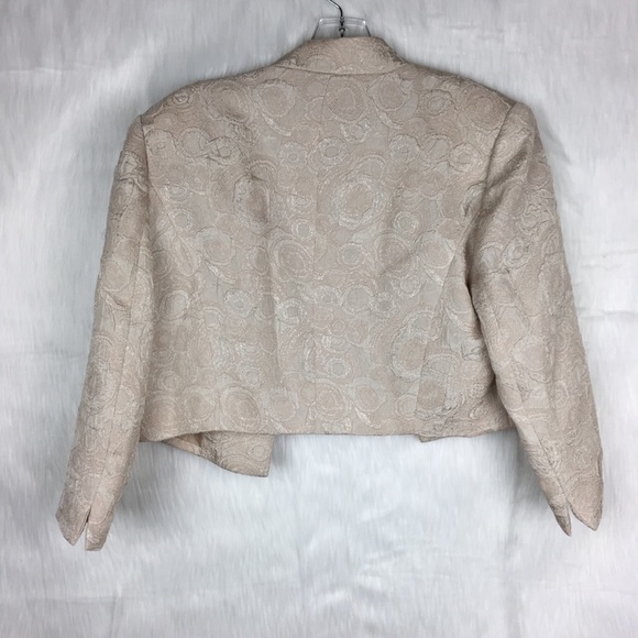 Evan Picone Champagne Brocade Dress Suit - Picture 5 of 6